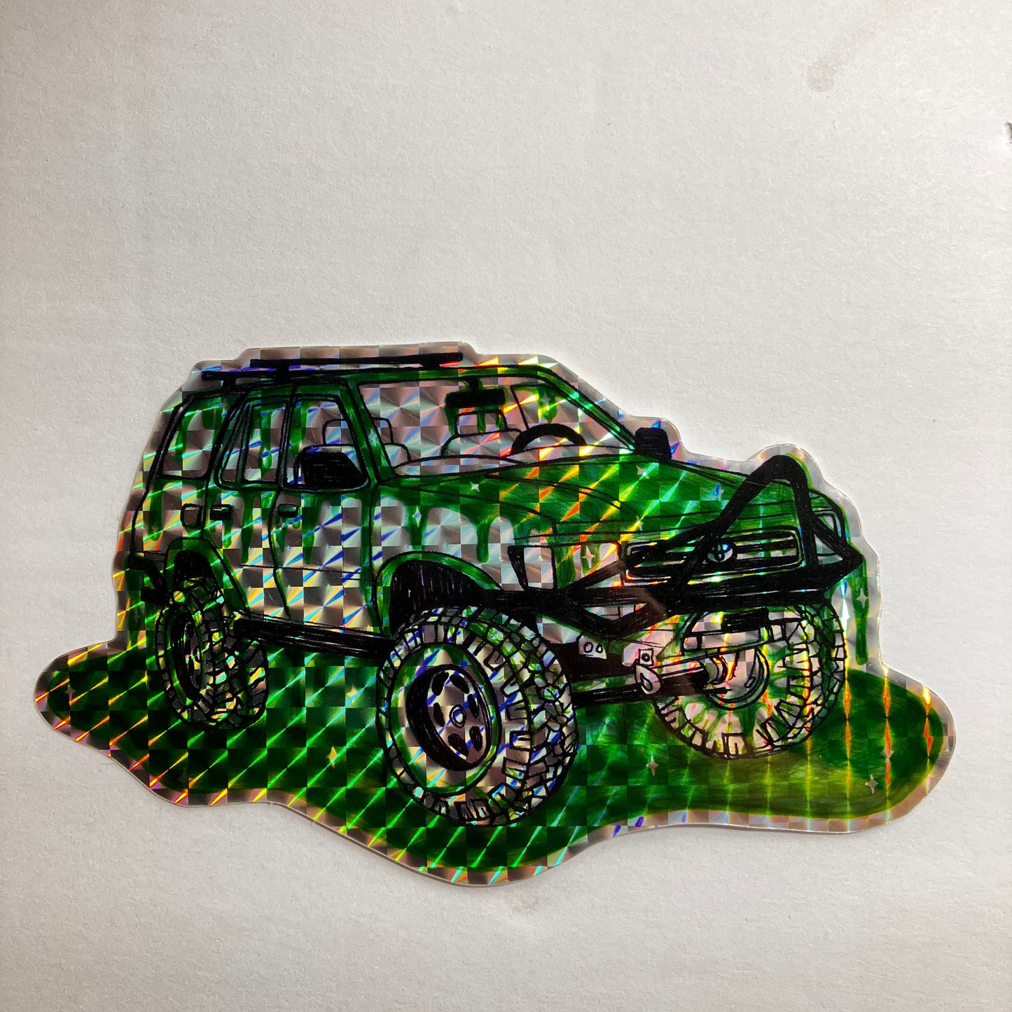 Slimed up 4Runner Holographic Sticker