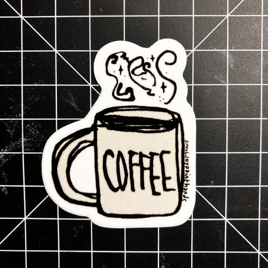 Hand Drawn Coup of Coffee Sticker