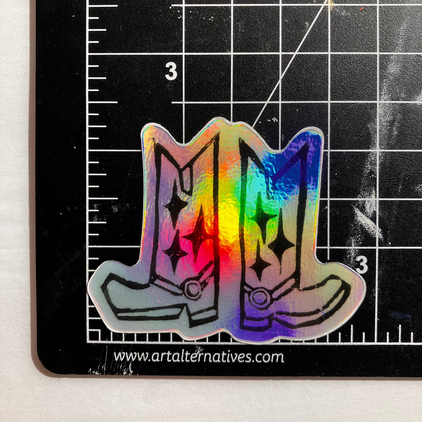 Starry Boots Holographic Sticker