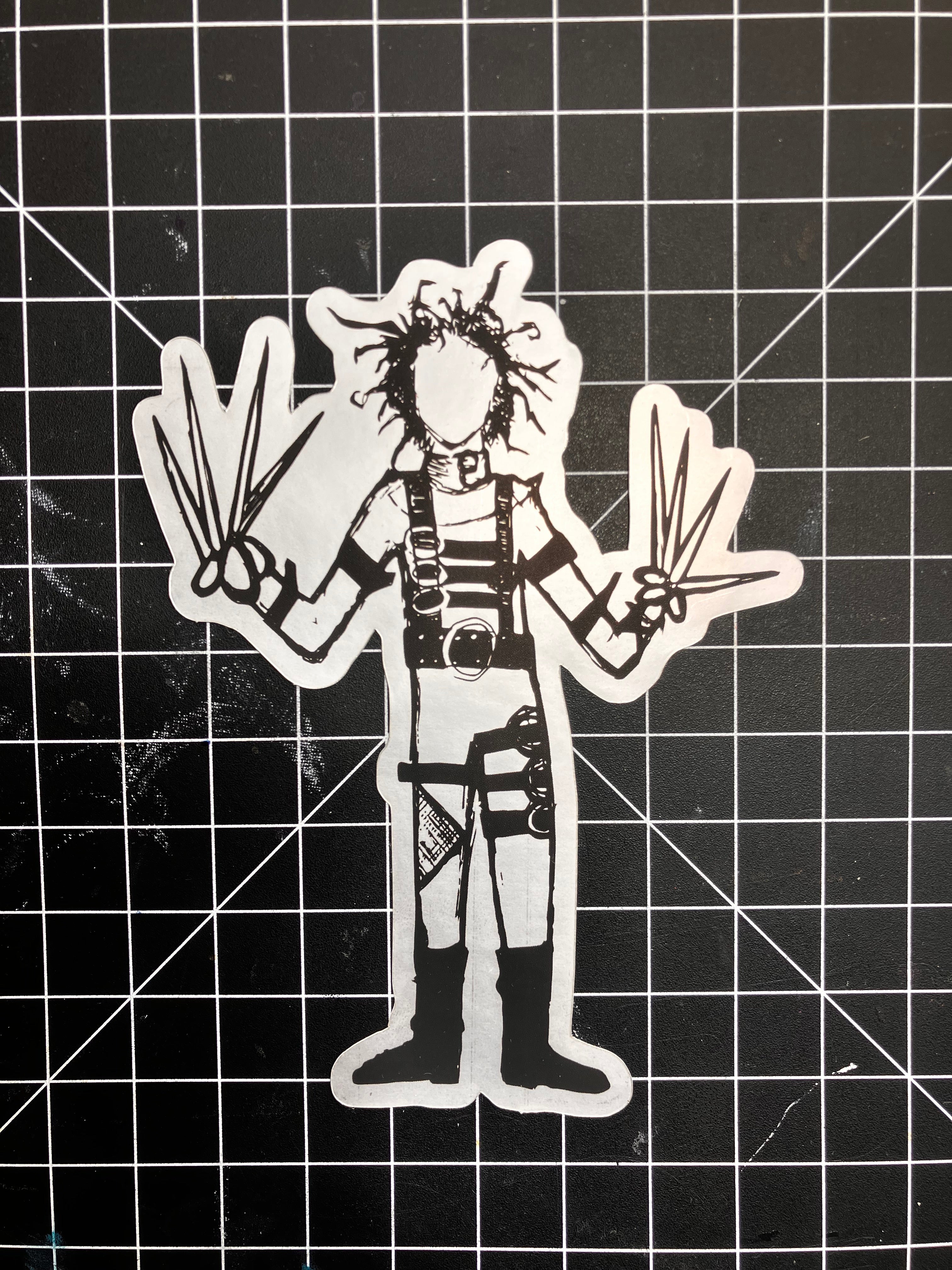 Edward sticker on black background
