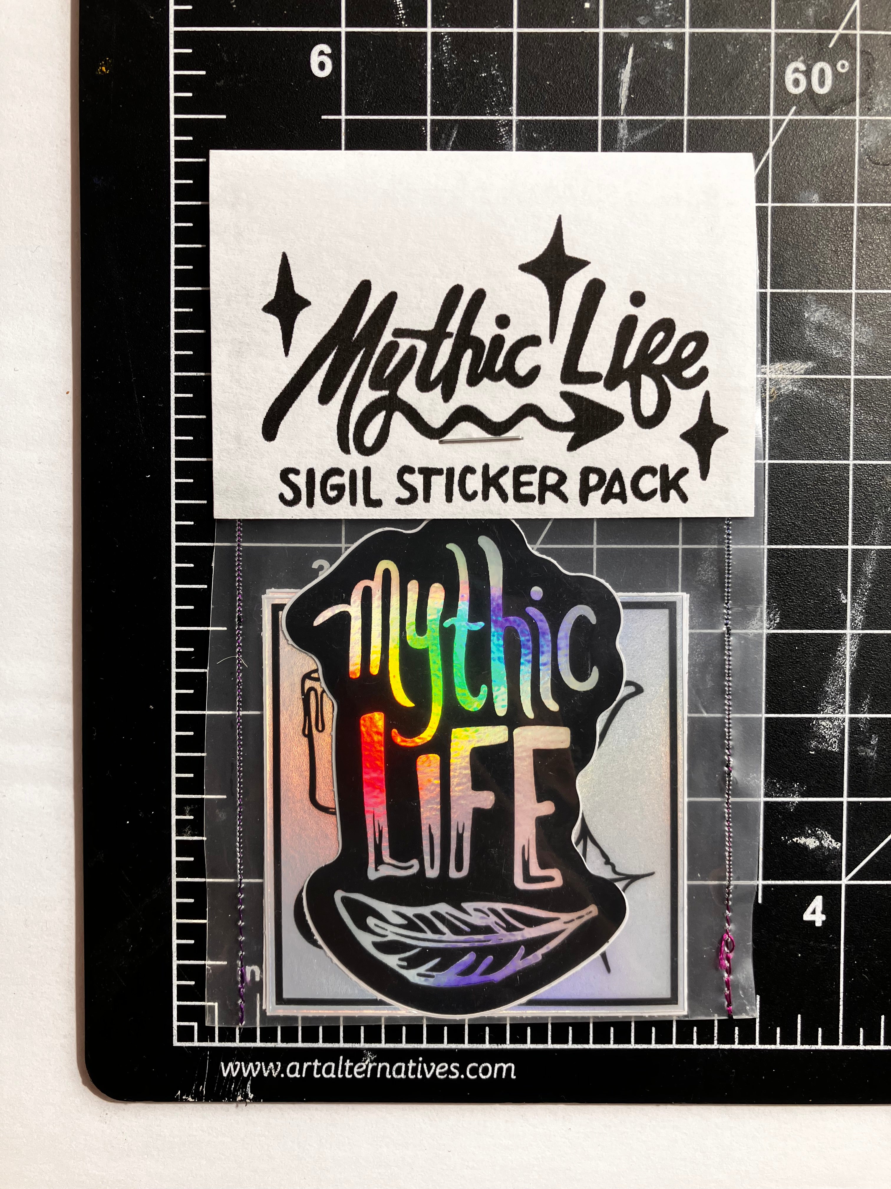 Mythic Life Holographic Sigil Sticker Pack