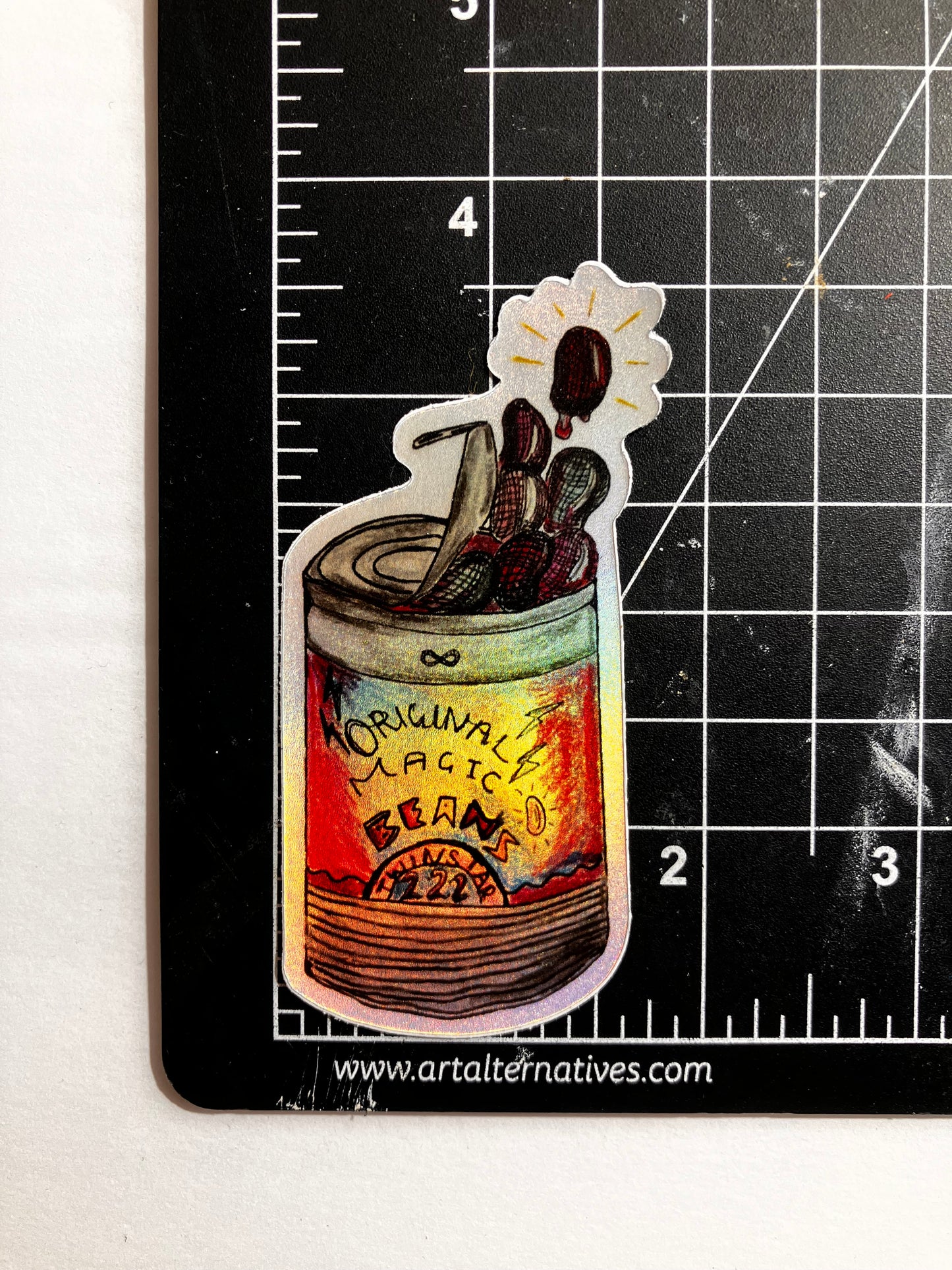 Can of Magic Beans Holographic Sticker