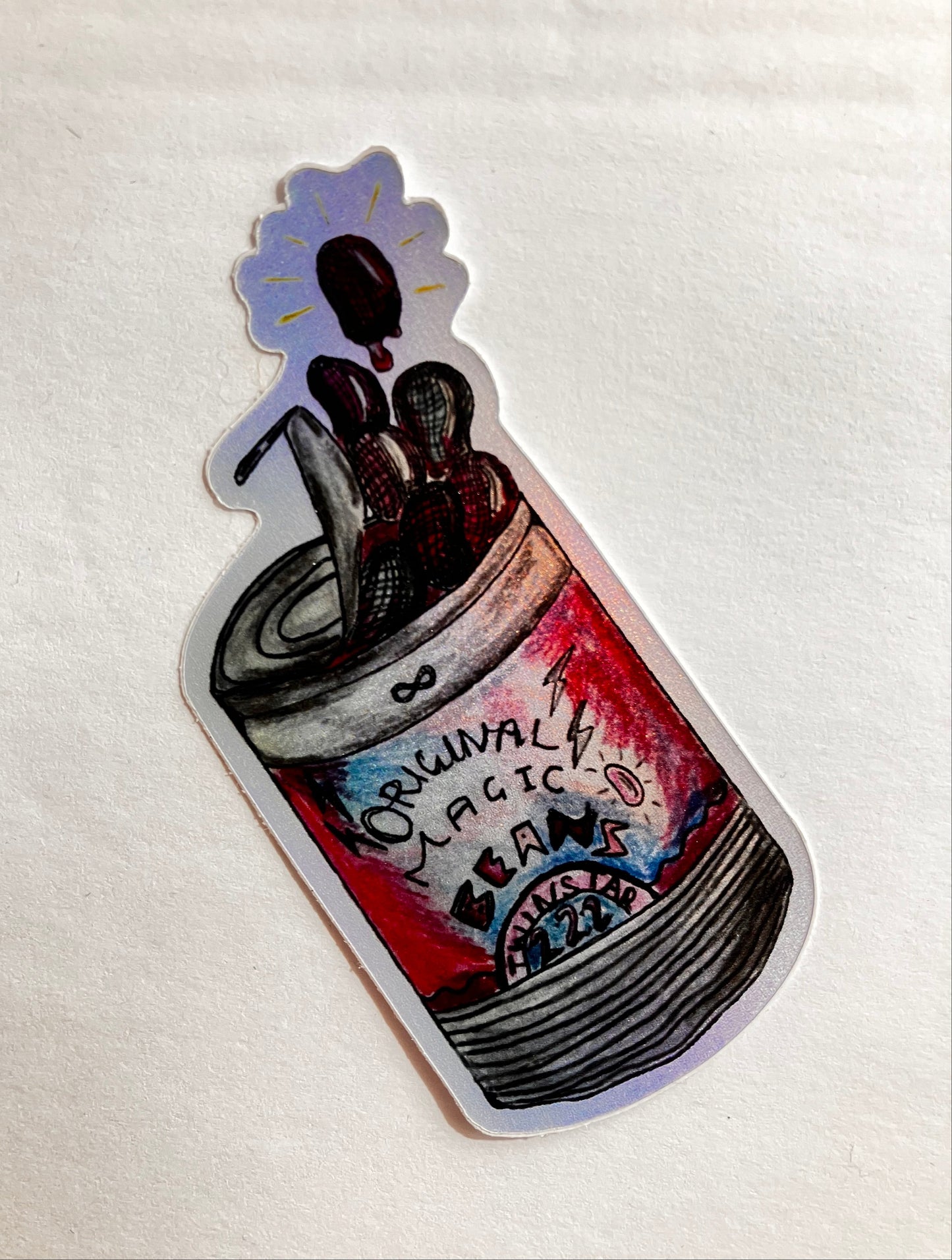 Can of Magic Beans Holographic Sticker