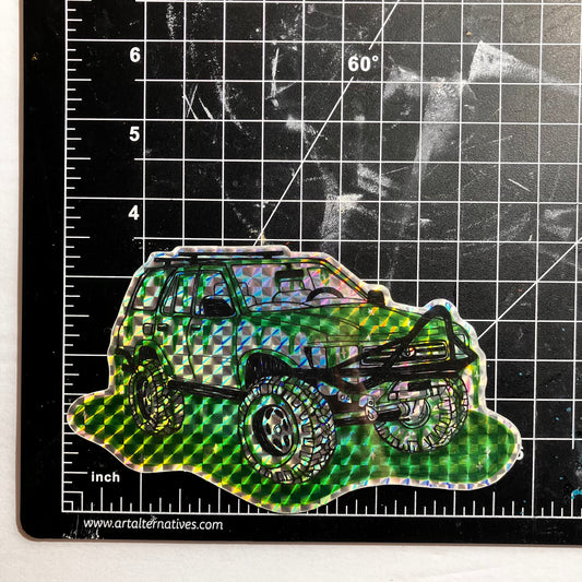 Slimed up 4Runner Holographic Sticker