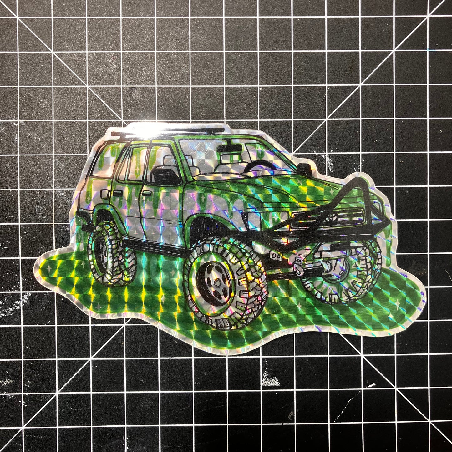 Slimed up 4Runner Holographic Sticker