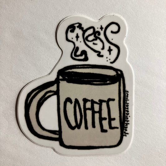 Hand Drawn Coup of Coffee Sticker