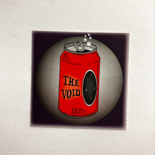 The Void Beer Can Vinyl Sticker