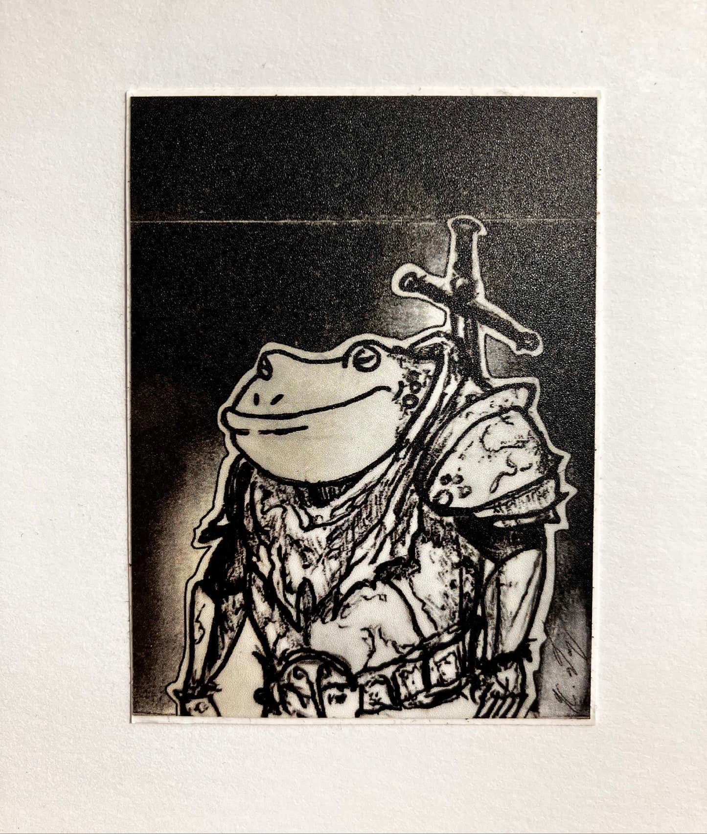 The Knight Frog Vinyl Sticker