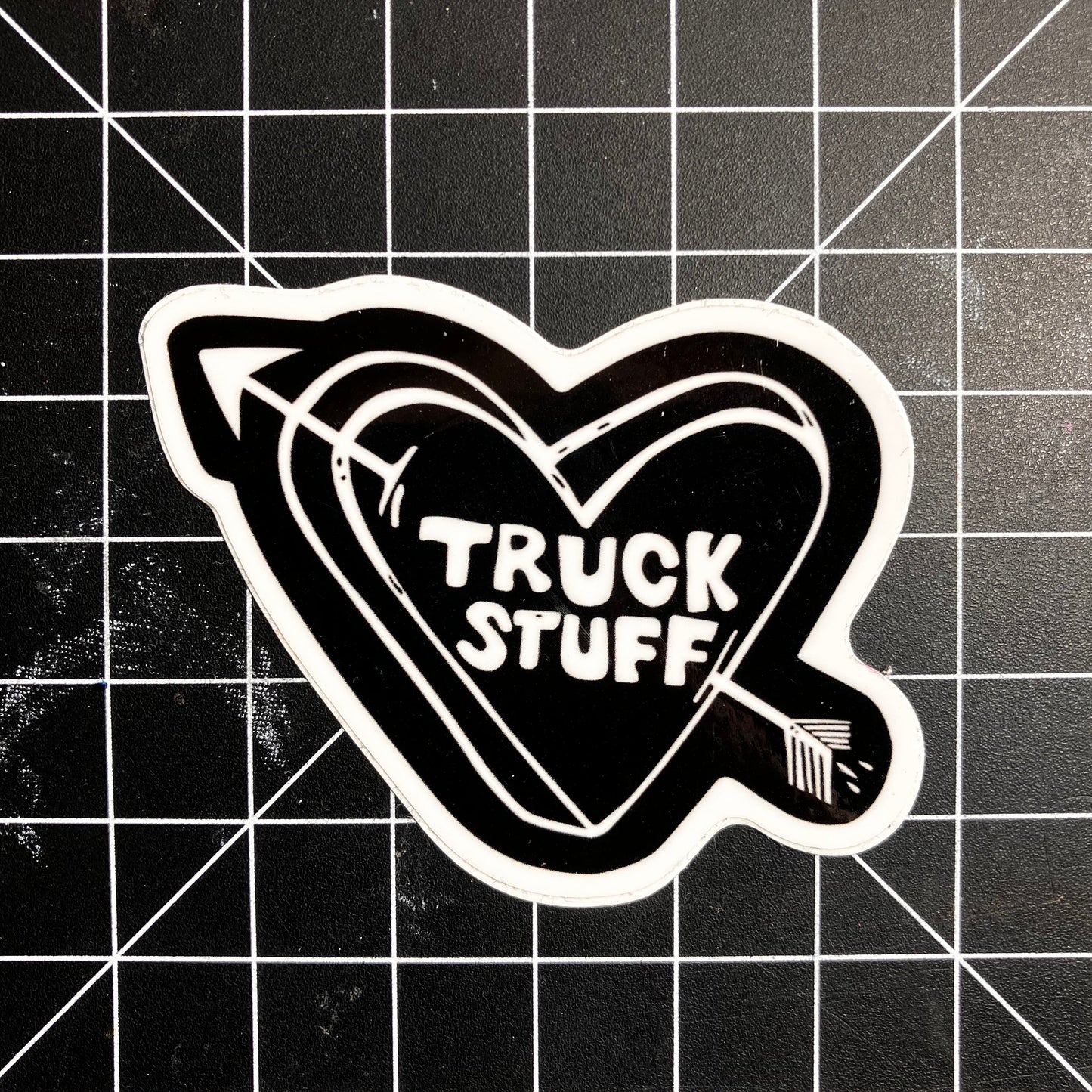 Truck Stuff Tattoo Heart Vinyl Sticker