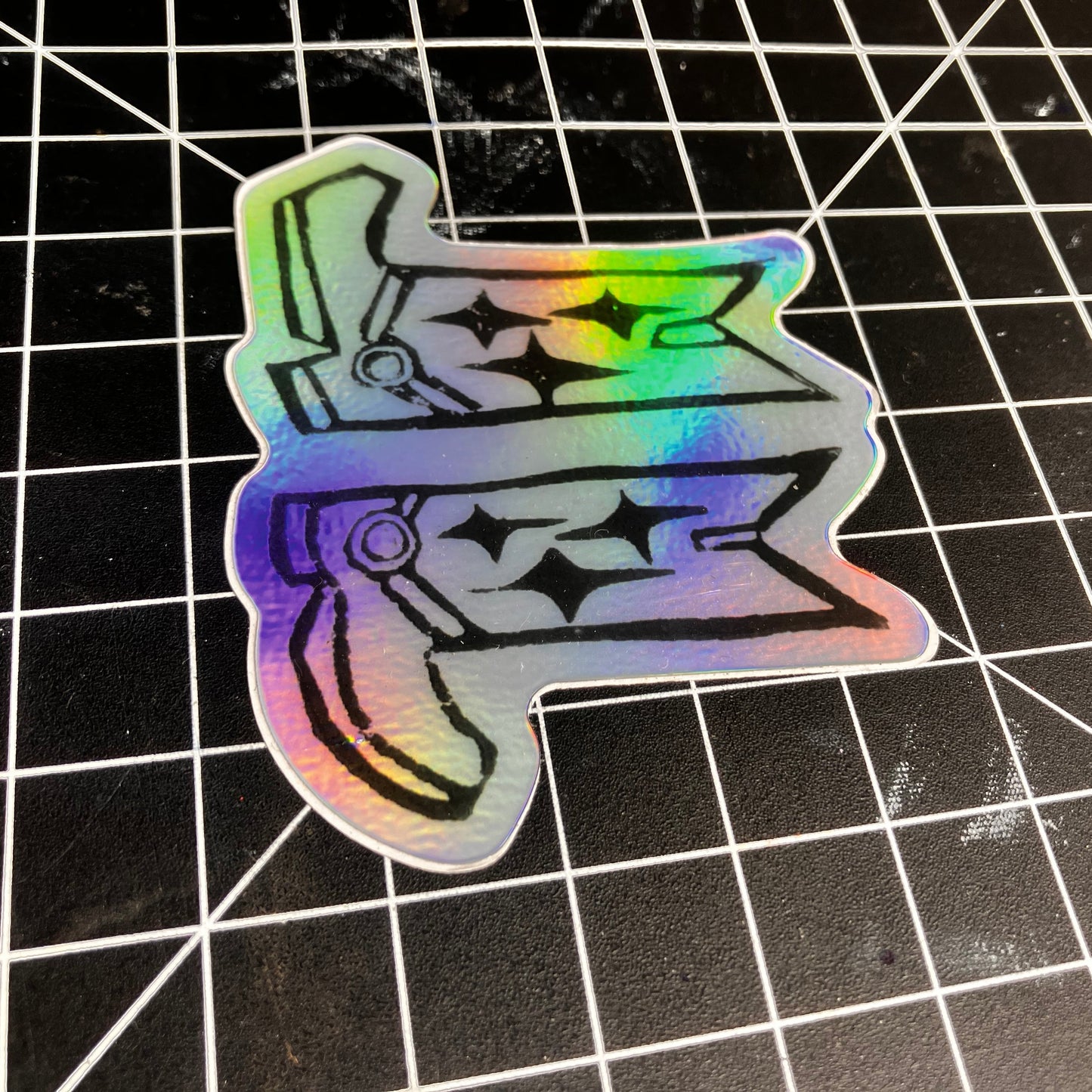 Starry Boots Holographic Sticker