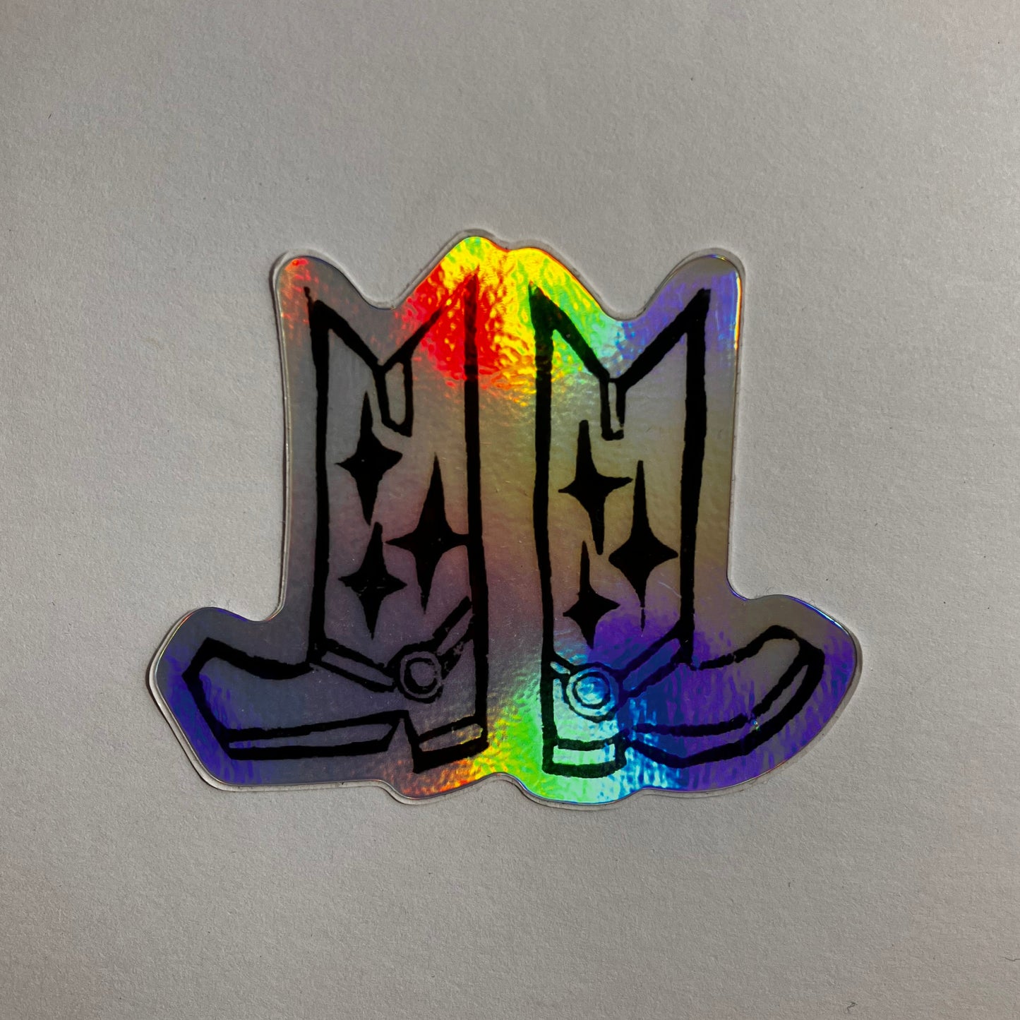 Starry Boots Holographic Sticker