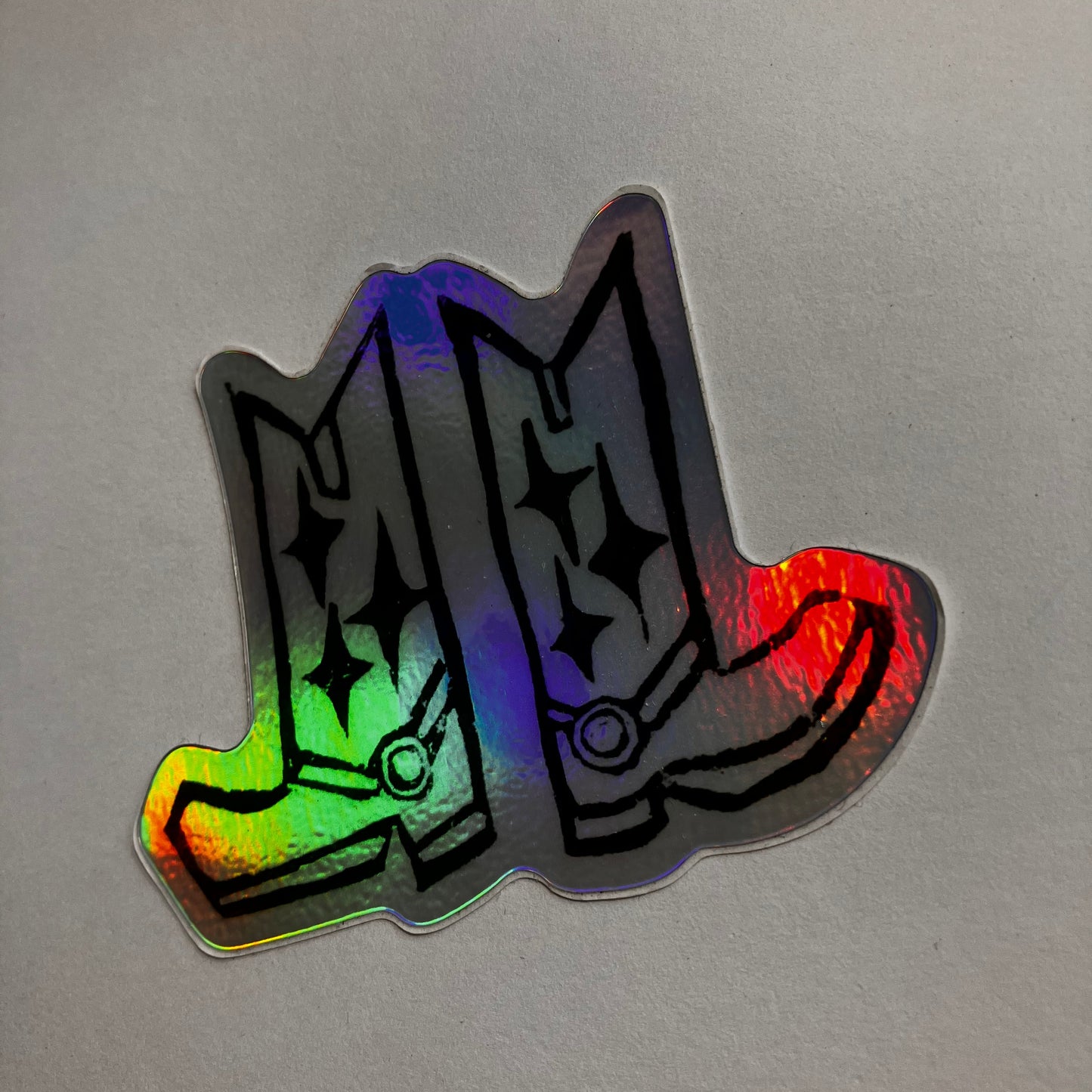 Starry Boots Holographic Sticker